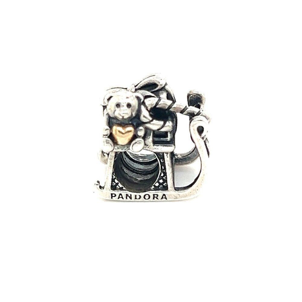 Pandora Two-Tone Bear Sleigh Charm